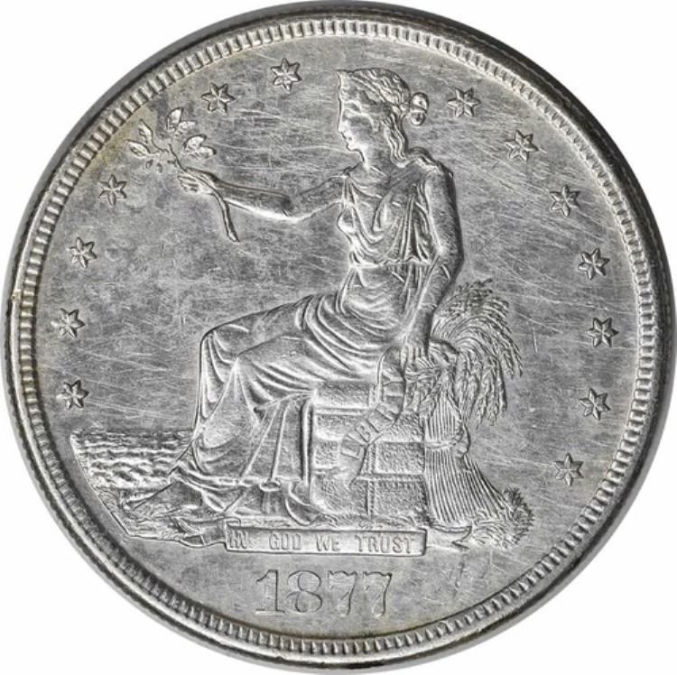 1877-S 貿易銀貨 AU 未認定 #1141