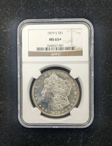 1879年 S モーガン銀貨 NGC MS-65+ ブリリアント 未流通 7001