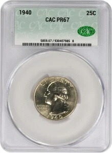 1940年ワシントン銀貨 PR67 CACG｜WORLD RESOURCE【KING店】 228,800円