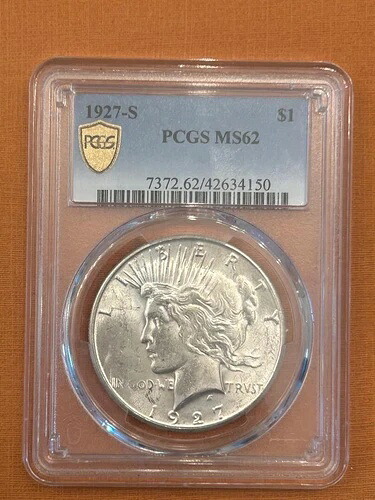1927年 Sピースドル PCGS MS 62