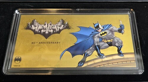 2019年バットマン80周年記念1グラム金貨、限定1000枚