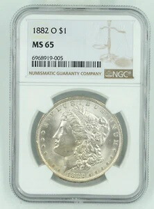 1882-O NGC MS65 モルガン銀貨