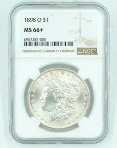 1898-O NGC MS66+ モルガン銀貨 PL 表面