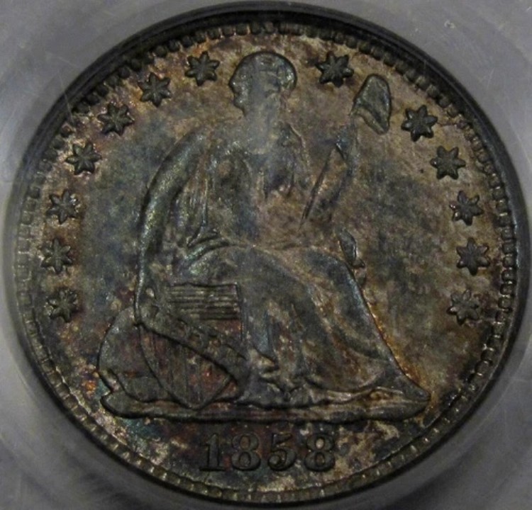 1858-O シーテッド・リバティ・ハーフダイム PCGS MS-63…素晴らしいオリジナルコイン!本当に素晴らしい!