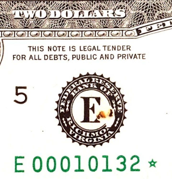 $2 STAR (( RETAINED OBSTRUCTION ERROR )) シリーズ 2003 PCGS 63 PPQ 未流通