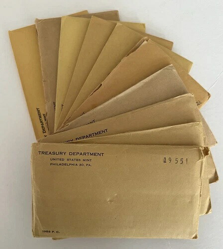 1955,1956,1957,1958,1959,1960,1961,1962,1963,1964、米国プルーフセット 10個セット (003)