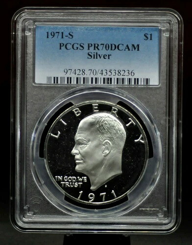 1971-S PCGS PR70DCAM シルバー アイゼンハワー ドル [012DUD]