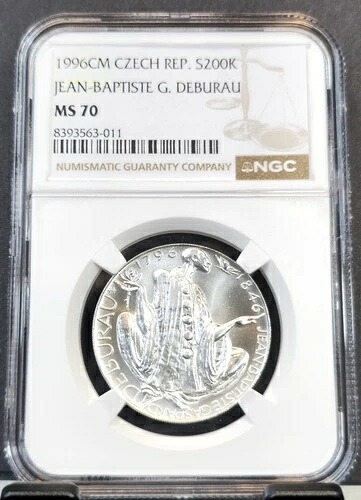 1996年チェコ共和国シルバー200コルンジャンバティストGデブラウNGC MS 70トップポップ1