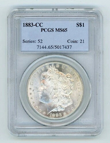 1883-CC モーガン シルバー ドル 1 ドル MS 65 PCGS|WORLD RESOURCE【KING店】