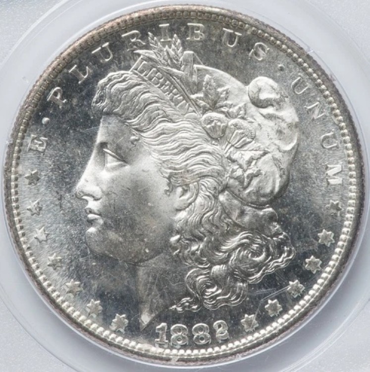 モルガン・ダラー 1882-S PCGS MS-65 プルーフ級！オールドPCGS ラトラー スラブ！超美品！ 237,050円