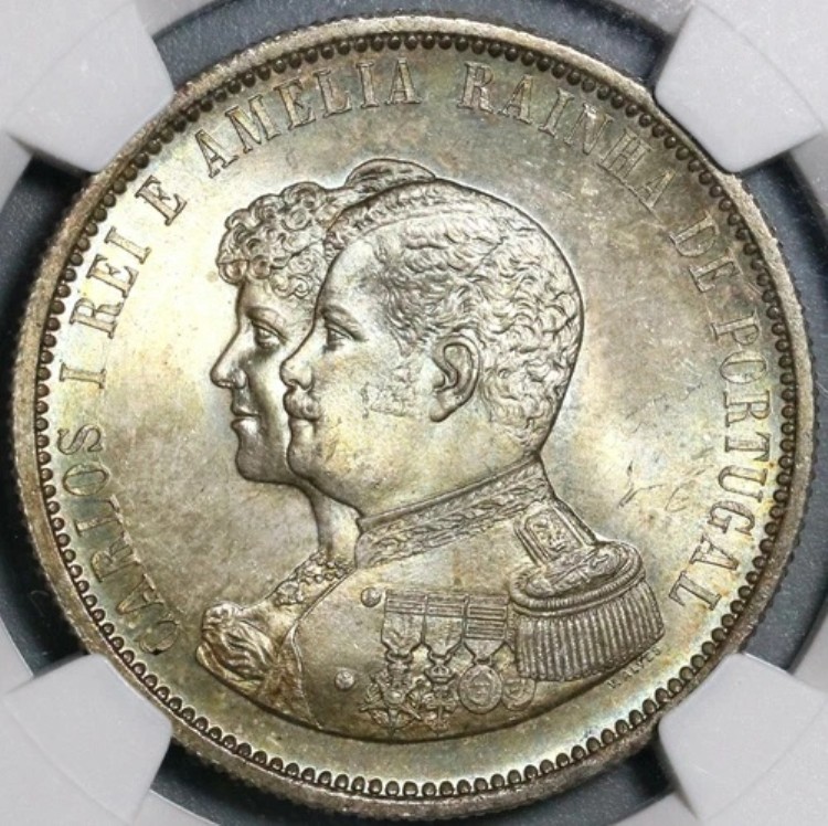 1898年 NGC MS 65 ポルトガル 1000レイス インド ディスカバリー ミント ステートコイン (21031302C)