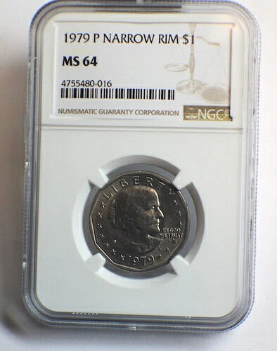 NGC MS 64 1979 P $1 スーザン・B・アンソニー・ダラー「ナロー・リム」|WORLD RESOURCE【KING店】