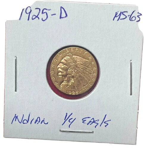 1925-D 2.50ドル インディアンヘッド ゴールド クォーターイーグル