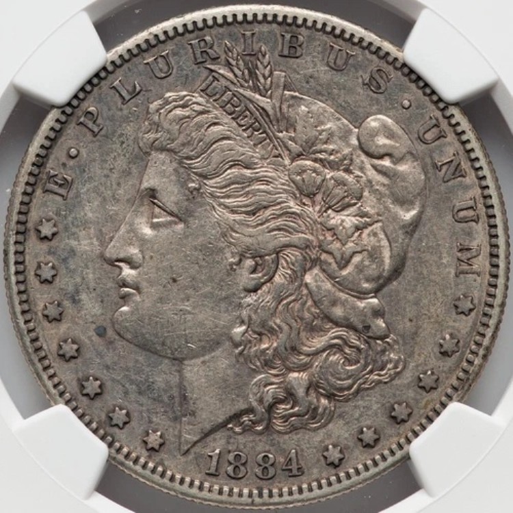 モーガン銀貨 1884-S NGC AU-53!!!