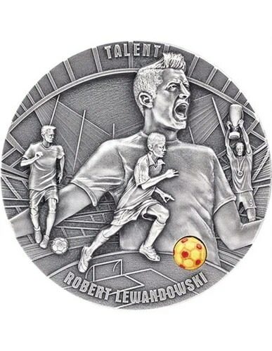 タレント ロベルト・レヴァンドフスキ 夢への道 2オンス 銀貨 5ドル ニウエ 2022年