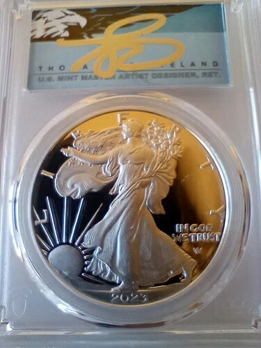 2023-W 1ドル シルバーイーグル 祝 PCGS PR70DCAM FDOI クリーブランドブルー POP 20