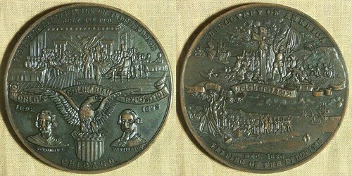 メダル:1893年コロンビア万国博覧会独立記念日(ボルダーウィーク)59mmダークBZ IRTM764 237,050円