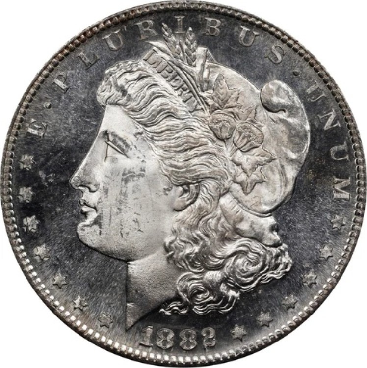 モルガン・ダラー 1882-S PCGS MS-65 プルーフ級！見事なコイン！驚くほど美しい！｜WORLD RESOURCE【KING店】