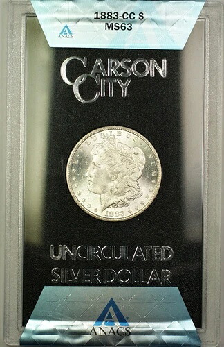 1883-CC GSAホード モルガン銀貨 $1 ANACS MS-63 (ベターコイン) (1Q)｜WORLD RESOURCE【KING店】