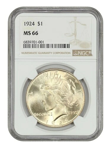 1924年 1ドル NGC MS66 - 平和ドル