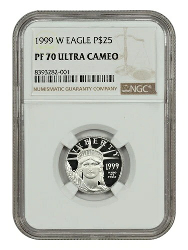 1999-W $25 自由の女神像 NGC PR70DCAM - $25 プラチナイーグル