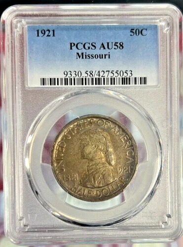 1921年 PCGS AU58 ミズーリ州ハーフドル 238,700円