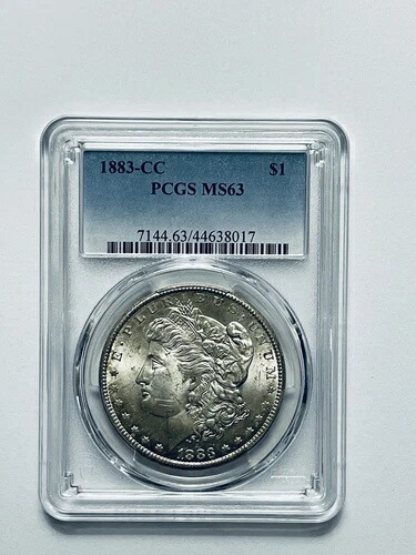 1883年-CC モルガン銀貨 PCGS MS63