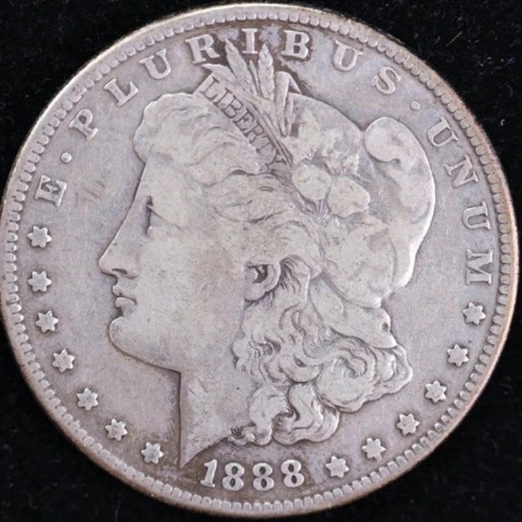 1888-S モルガン銀貨、未流通コイン、ストア番号 DR0054