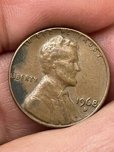 1968年と1989年の米国1セント硬貨
