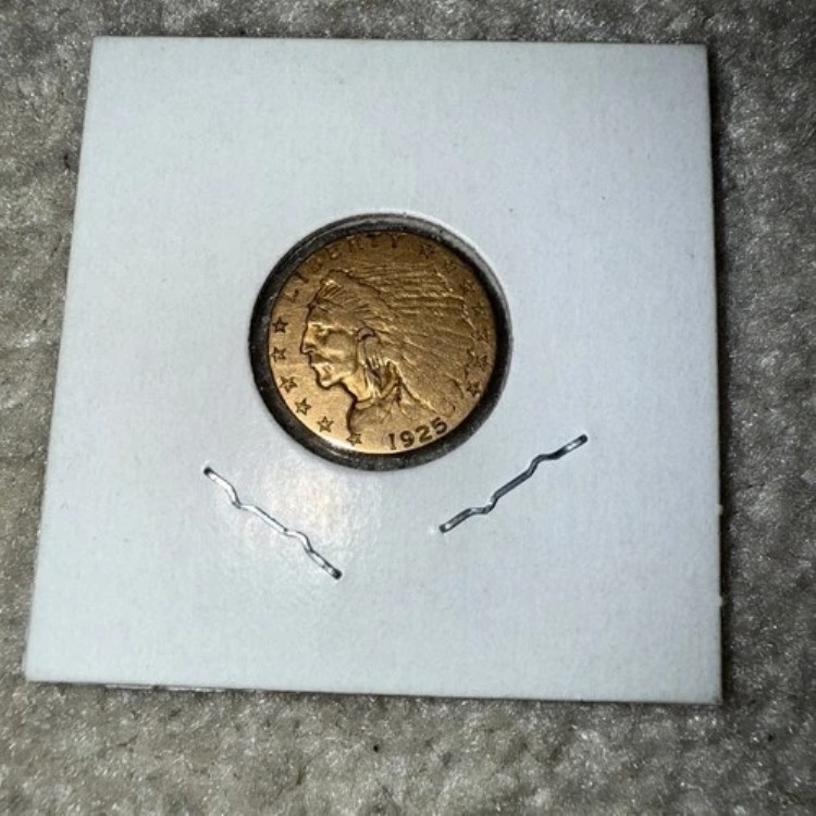 1915年 2.5ドル金貨 インディアンヘッド リバティ クォーターイーグルコイン UNC 2 1/2ドル