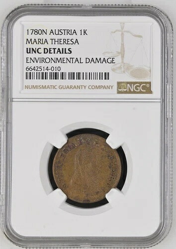 オーストリア コイン クロイツァー 1780 N マリア・テレジア NGC UNC 詳細|WORLD RESOURCE【KING店】