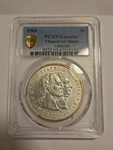 1900 年ラファイエット 1 ドル銀貨 - PCGS AU 詳細認定 - 希少タイプ!