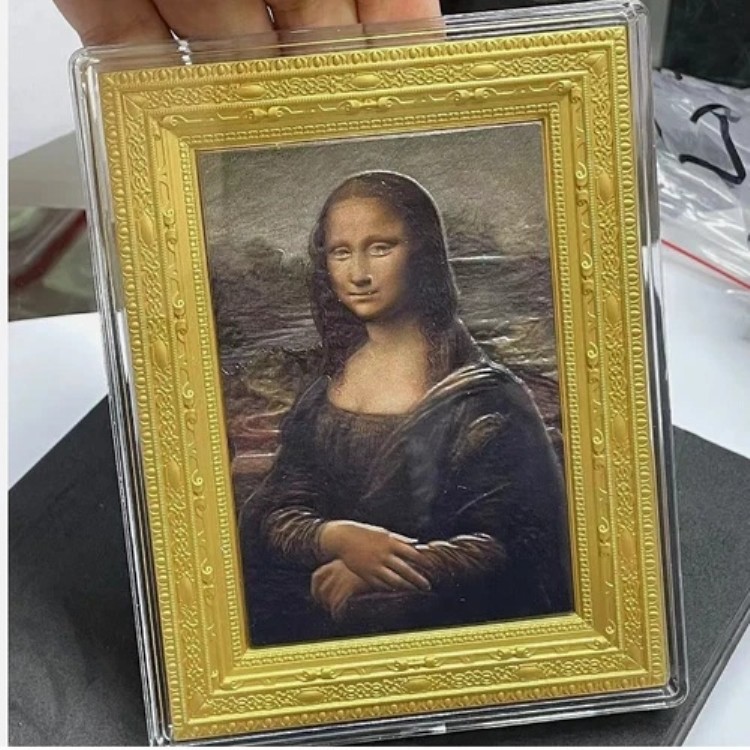 チャド 2022 35.5オンス（銅+銀）レオナルド・ダ・ヴィンチの有名なモナ・リザ銀貨