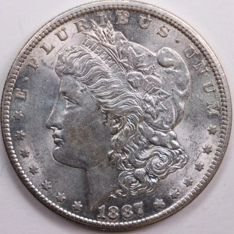 1887-S モルガン・ダラー、ミントステート未流通コイン、ストア番号 DR0790