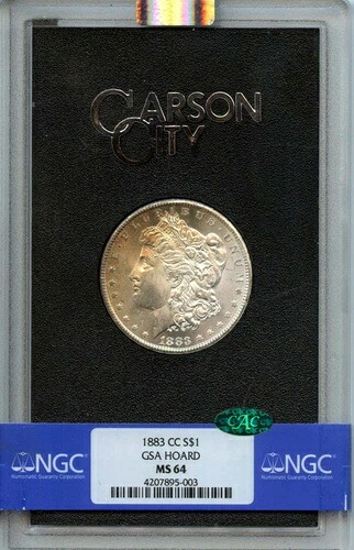 1883-CC モルガン・ダラー GSA ホード S$1 NGC MS64