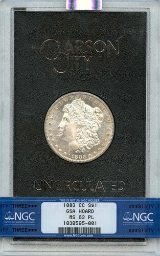 1883-CC モルガン・ダラー GSA ホード S$1 NGC MS63PL