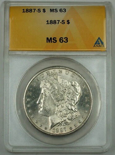 1887-S モルガン銀貨、ANACS MS-63|WORLD RESOURCE【KING店】