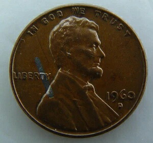 1960D 1セント硬貨（銀帯付き） - ロット323｜WORLD RESOURCE【KING店】