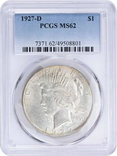 1927-D ピース銀貨 MS62 PCGS