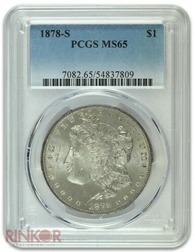 1878-S 1ドル モルガン・ダラー PCGS MS 65