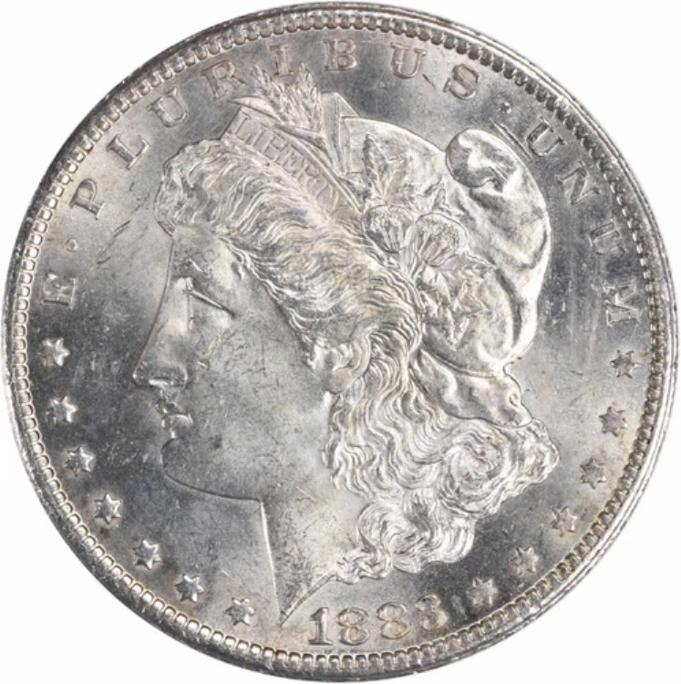 1883-CC モルガン銀貨 チョイス BU 未認定 #750