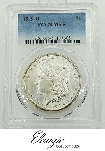 1899-O モルガン銀貨 PCGS MS66 174,350円