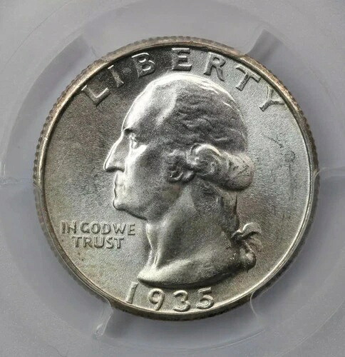 1935-S ワシントン クォーター PCGS MS66+