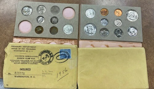 1956年ダブルミントセット レインボートーニング P&D オリジナルボード トレジャリーエンベロープ。 174,350円