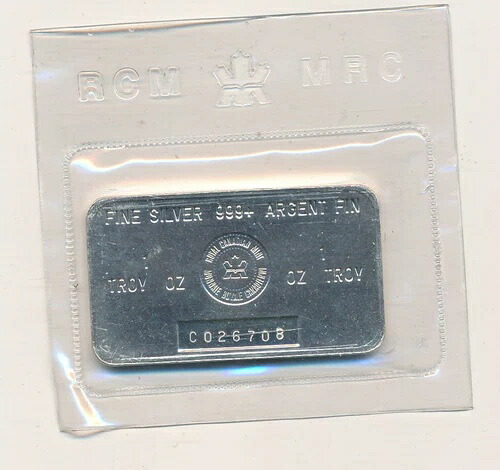ファインシルバーバー、ロイヤルカナディアンミント、1オンス純銀、銀メッキ、C026708 78,650円