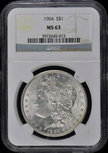 1904年 モルガン・ダラー S$1 NGC MS63