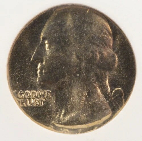 1966年 25セント ワシントン クォーター ダイムプランシェット NGC MS65