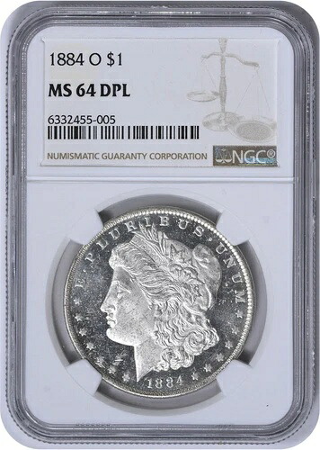 1884-O モルガン銀貨 MS64DPL NGC