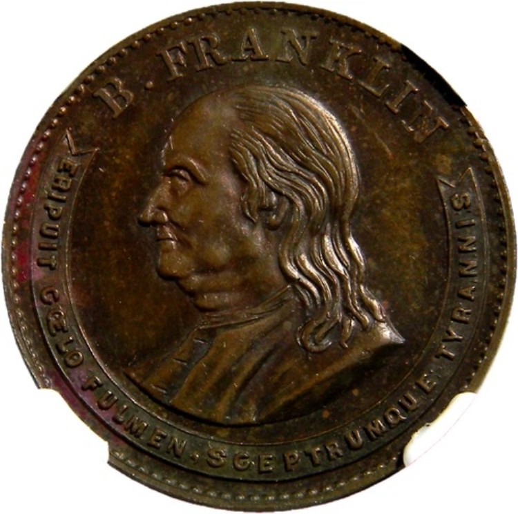 1856年 R ラヴェット・ストーン・シール・メダリスト・トークン NGC MS 65 BN トップポップ (18-17)