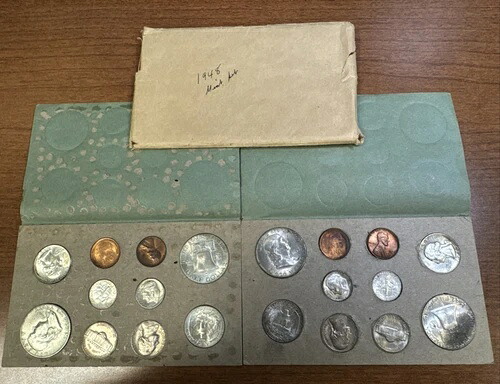 1948年 一部未流通 オリジナル米国造幣局発行 P&D コインのみセット（S 部分が欠落）